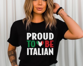 Proud to Be Italian T-Shirt: Garment-Dyed Unisex Tee