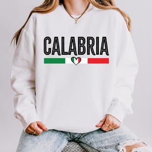 Calabria Italy Sweatshirt: Italian Pride Lightweight Crewneck