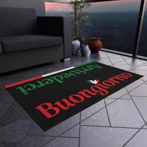 Alfombra con bandera italiana de Buongiorno, alfombra para exteriores/alfombrilla para puerta de entrada imagen 8