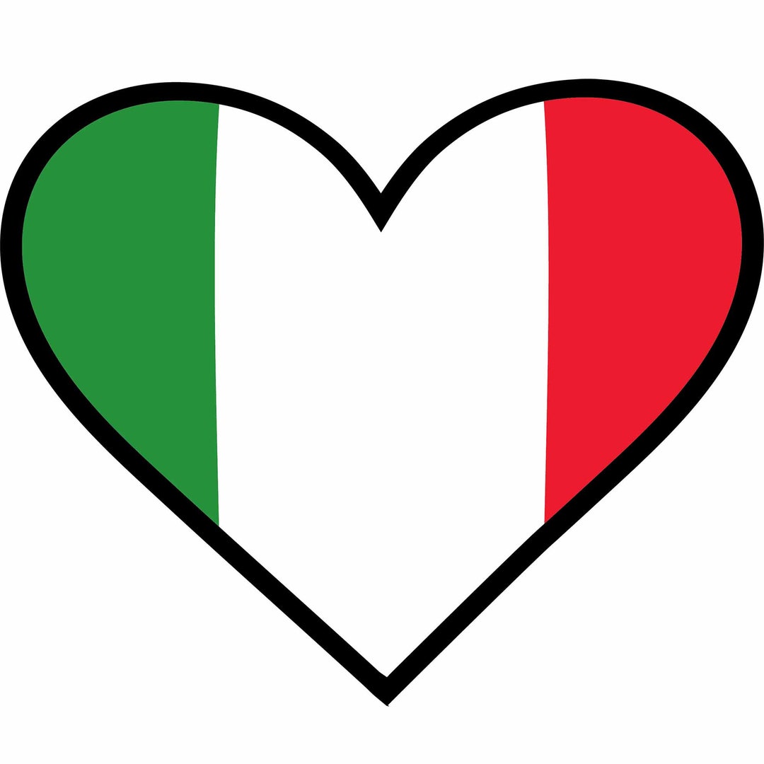 Italian Flag Heart Download Italy Flag Heart for Stickers, Decals