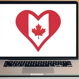 Canadian Flag Heart SVG: Canada Pride Decal (Digital Download)