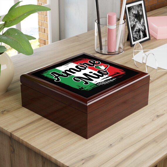 Italian Gift Amore Mio Jewelry Box My Love Gift for Her Gift for Italian Friend Italian Flag Jewelry Box Gift for Him. Etsy UK