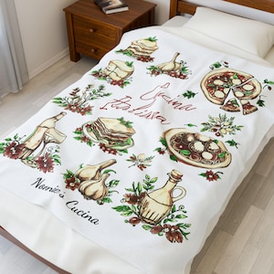 Italian Cucina Blanket: Personalized Italian Home Decor Throw