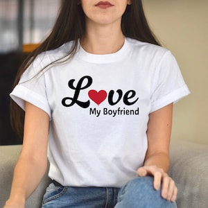 Love Girlfriend Gift Tee, Valentine Tshirt, Unisex Heavy Cotton Shirt, Gift for Her, Romantic Tee, Love Gift for Girlfriend
