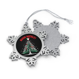 Italian Ornament, Buon Natale Italian Flag Theme, Italian Heart, Italy Gift, Italian Christmas, Gift for Italian, Italia Holiday Decor