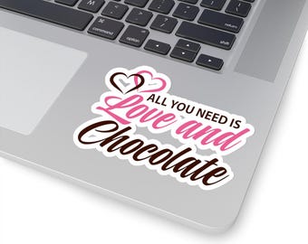 Love and Chocolate Sticker: Laptop Decal for Her