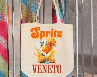 Bolsa de tela vintage para cócteles Spritz Veneto: lona de algodón ecológica