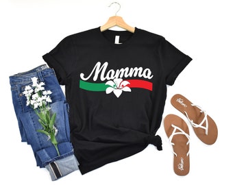 Italian Mom Tshirt, Italia Mamma Tee, Italian Flag, Unisex Jersey Short Sleeve Tee, Gift for Her, Gift for Mom, Mothers Day Gift