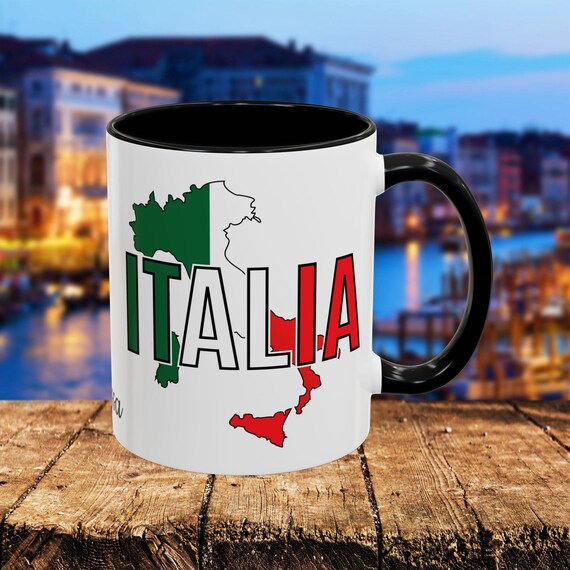 Tazza da caffè italiana personalizzata: 325 ml/440 ml, regalo per gli amanti dell'Italia. - Italia