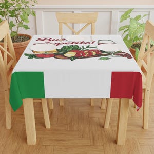 Italienische Sonntagabendessen Tischdecke, personalisierte Hand gezeichnete Familie italienische Lebensmittelkarte Tischdecke, italienisches Familienpartydekor, Kindertisch