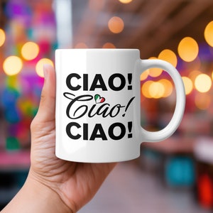 Ciao Italian Flag Heart: Italy Digital Download (PNG, SVG)