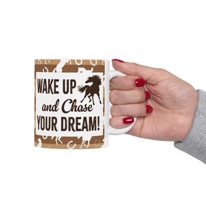 Horse Coffee Mug, Horse lovers Cup, Gift Ceramic Mug 11oz Housewarming Gift Horses and Horseshoes Coffee Mug Farm Life Mug