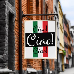 Ciao Italian Flag Heart: Italy Digital Download (PNG, SVG)