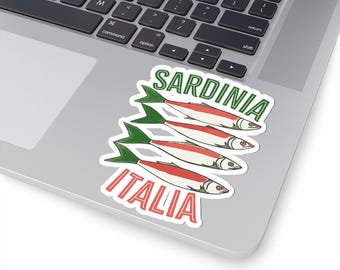 Italy Flag Map Sticker With Sardinia - Vinyl Decal