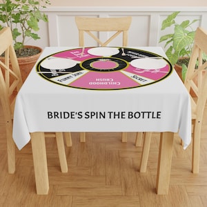 Tafelkleed Bruiloft Fles Draaien Game Card Cover, Bruidsfeest, Game-avond vriend, Vrijgezellenfeest, Tafeldecor, Decor Evenement