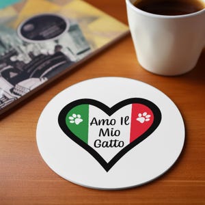 Téléchargement numérique italien, téléchargement immédiat de coeur de chat, amour mon chat, décalcomanie amo il mio gatto, autocollant, signe, conception de tshirt PNG, fichiers SVG