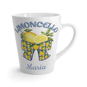 Limoncello Latte Mug: Italian Lemon & Bow Coffee Cup