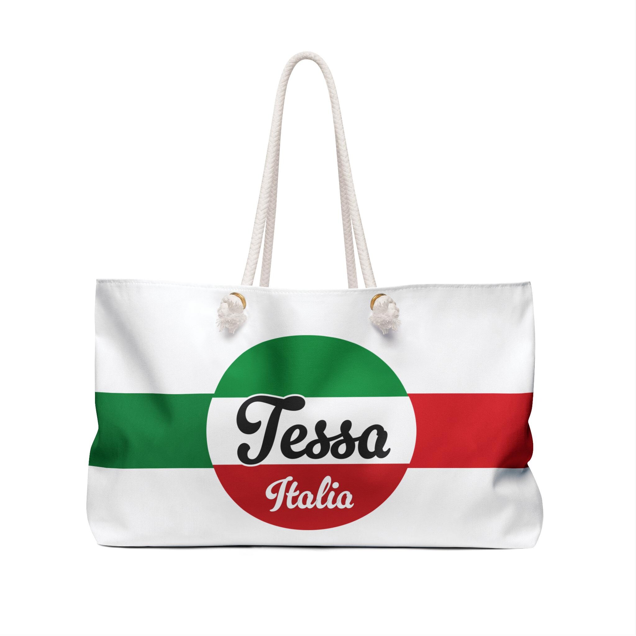 パーソナライズされたイタリア国旗ウィークエンダーバッグ：イタリア