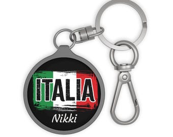 Porte-clés drapeau italien personnalisé : cadeau de voyage en Italie