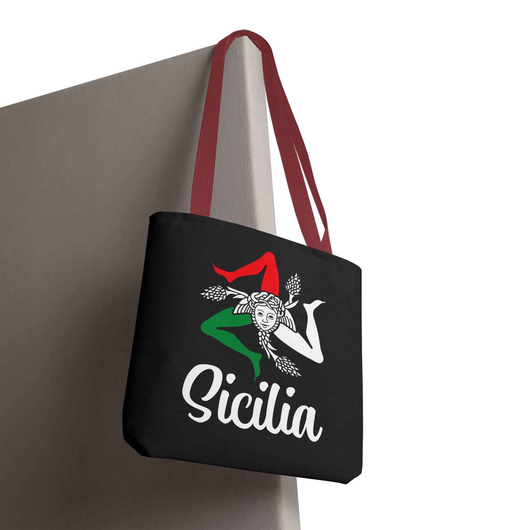 シチリア トリナクリア トートバッグ：イタリアの伝統を受け継ぐ再利用