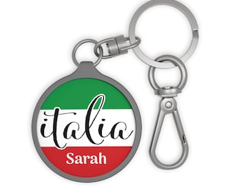 Portachiavi personalizzato con bandiera italiana: souvenir dell'Italia