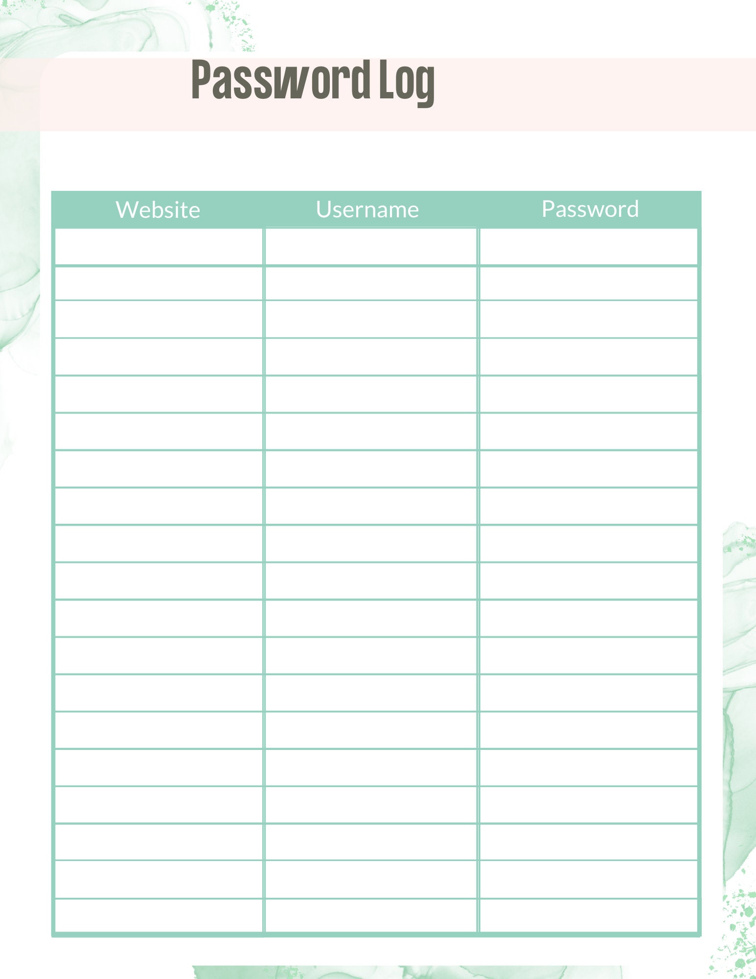 Planner Printable Financial Planner Instant Download PDF. - Etsy