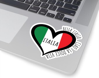 Bella Italia Heart Sticker: Italian Travel Gift