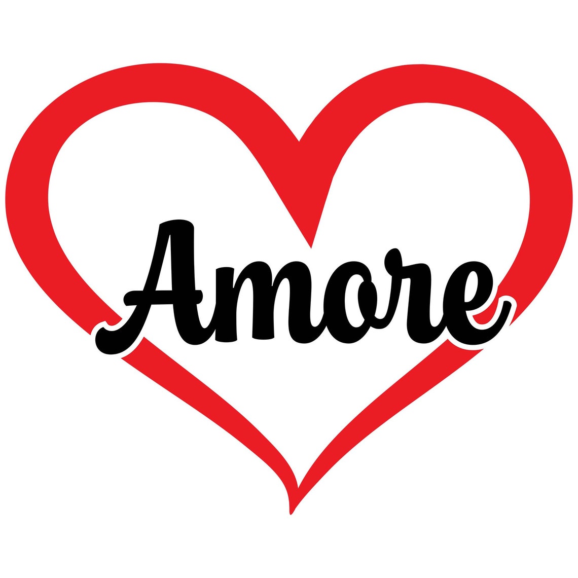 Italy Italian Saying Amore, Instant Download, PNG Decal, Sticker ...