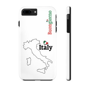 Love Italy iPhone Case: Buongiorno, Italian Map Tough Phone Cover