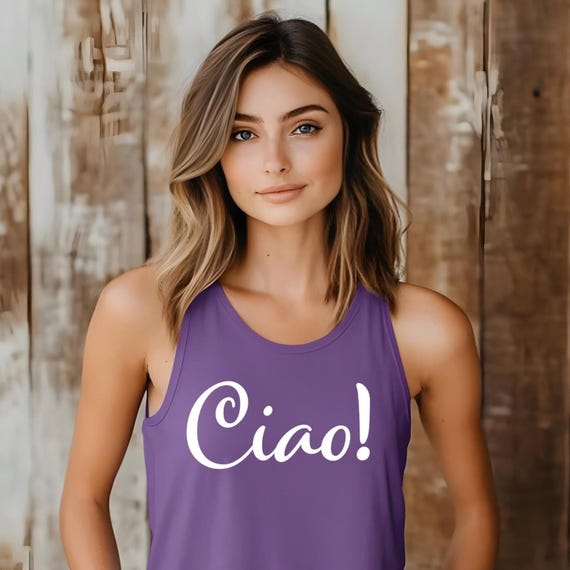 Ciao Italian Tank Top, Unisex Summer Travel Tee - Etsy