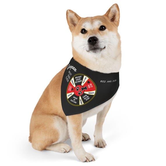 パーソナライズされたペット用バンダナ：カスタム犬用アクセサリー 