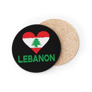 Lebanon Coaster, Lebanese Round Coaster, Cedars Tree, Cedars of Lebanon, Lebanon Flag, Gift for home, gift for Lebanese, housewarming Gift