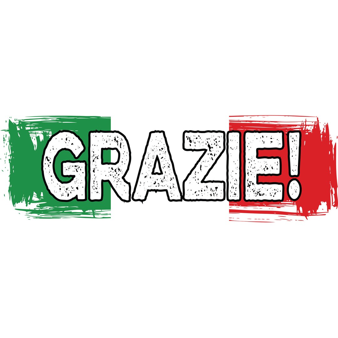 Digital Download, Italy, Italian PNG, SVG, Grazie Instant Download