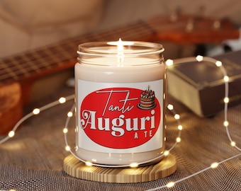 Tanti Auguri A Te Soy Candle: Italian Birthday Gift
