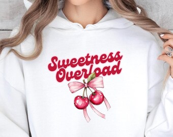 Moletom com capuz Red Cherry 'Sweetness Overload': moletom unissex aconchegante