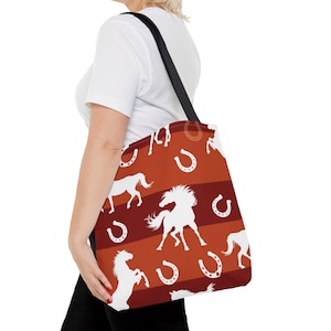 Pferdeliebhaber, Pferde-Einkaufstasche, Pferdeliebhaber-Geschenk, Hufeisen, Streifen, Pferde-Tasche, Pferde-Geschenk-Einkaufstasche, Freund-Geschenk, Pferde-Geschenk