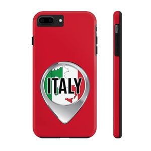 Italian Flag Map Tough Phone Case: iPhone Accessories