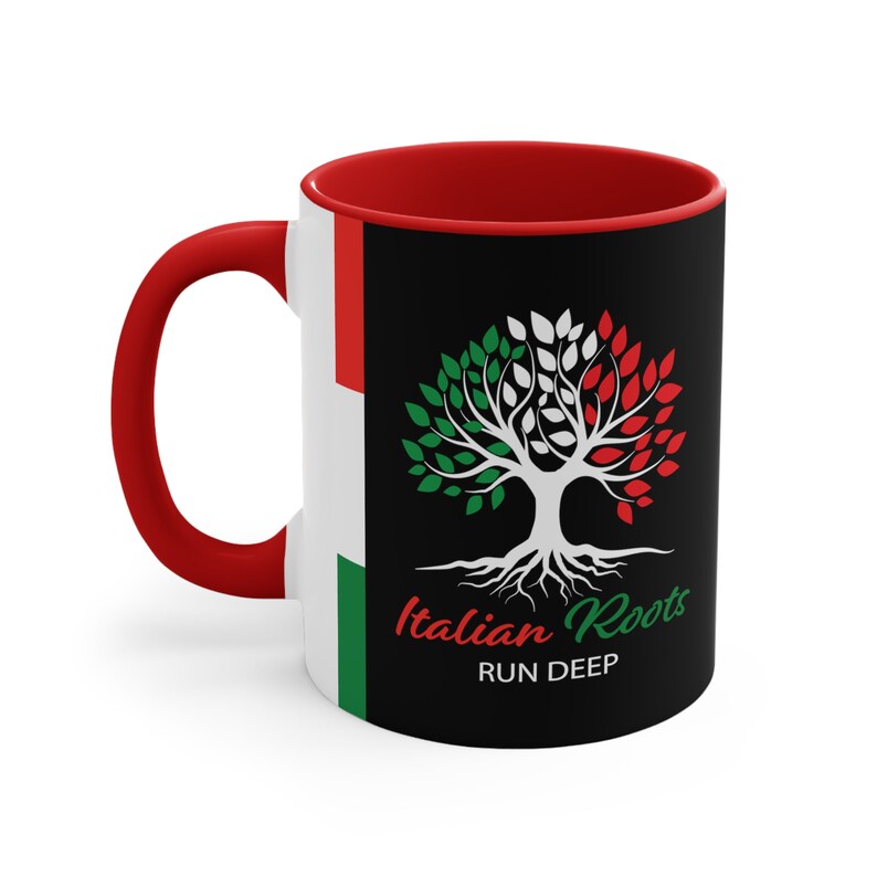 Italian Coffee Mug, Italy Family Tree Coffee Cup, 11oz Italian Roots