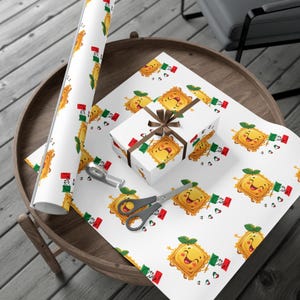 Carta da regalo italiana, carta da regalo Ciao Ravioli italiana, design carino per tutte le occasioni in Italia, bandiera italiana, rotolo di carta artigianale, scrapbooking