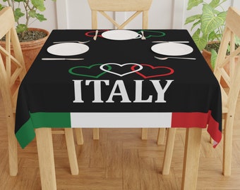 Italiaans, Italië tafelkleed, Triple Heart, Italiaanse vlag, Italiaanse doek, Home decor, tafelkleed, kaarttafel, cadeau voor Italiaans, eettafel