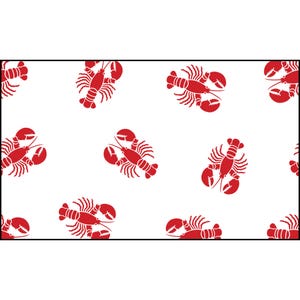 Lobster Pattern Fabric, Coastal Decor, DIY Sewing, Beach-themed Projects, Quilting Fabric, Summer Crafts