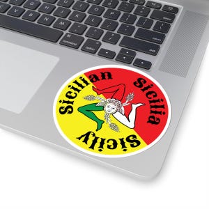 Trinacria Sicilian Sticker: Italy Flag Medusa Decal