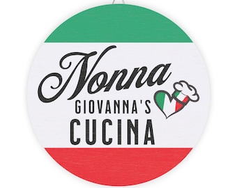 Letrero personalizado Nonna's Cucina: Decoración de cocina italiana