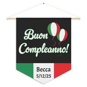 Personalized Buon Compleanno Banner: Italian Birthday Party Decor