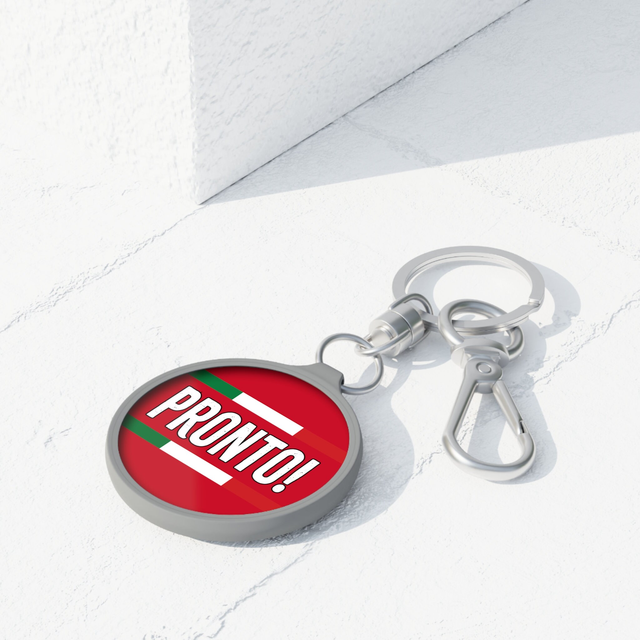 Porte-clés Drapeau Italie Puglia Rond Cocarde - Tissu Imprimé, Neuf Avec étiquettes, Fabriqué En France