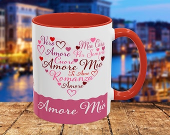 Personalized Amore Mio Italian Coffee Mug - Italy Couples Gift