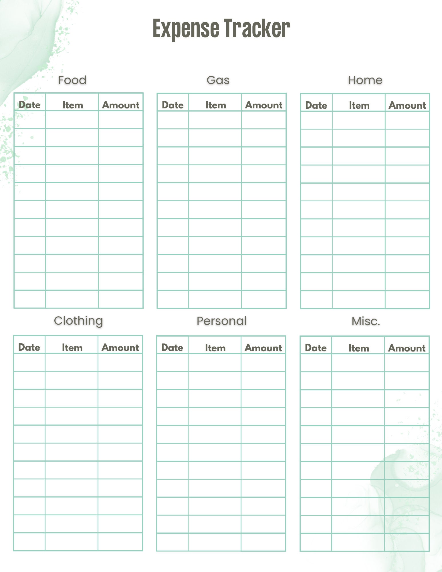 Planner Printable Financial Planner Instant Download PDF. - Etsy