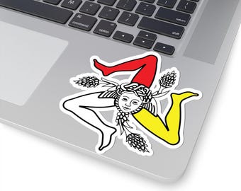 Sicilian Trinacria Sticker | Triskelion emblem | Kiss-Cut vinyl decal