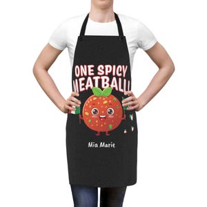 Avental de bandeira italiana, presente de cozinha de almôndega picante personalizado engraçado, Ciao Italian Cook, avental de humor italiano, presente para chef italiano, italiano
