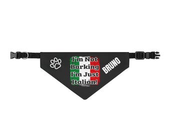 Pet Bandana Collar - Italian Dog Lover Gift, Italian Flag Design, Dog Bandana Collar for Italy Fan, Italian Dog Stuff, Pet Accessories